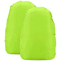 AGPTEK 2 x Fundas Impermeable para Mochila para Camping- Senderismo etc- Verde-Negro-Azul-Naranja (XS:10-17L- S :18-25L…